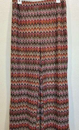Shade & Shore Vibrant Chevron Wide Leg Pants thumbnail 1