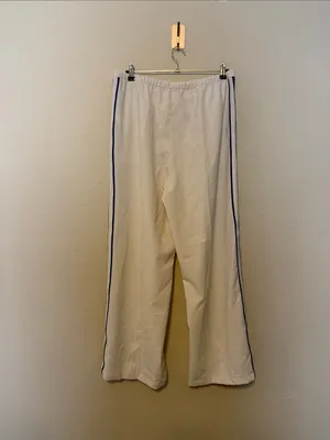 Athleta Pant‎ MVP Mid Rise Side Stripe ivory blue Size Large thumbnail 7