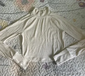 Aerie Workout Mock Neck Cropped Longsleeve thumbnail 1