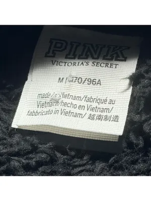 NK Victoria’s Secret Women’s Black Sherpa Fleece Full Zip Jacket Size M thumbnail 3