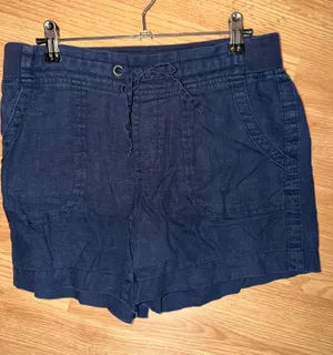 Athleta Dark Navy High-Waist Drawstring Casual Shorts thumbnail 1