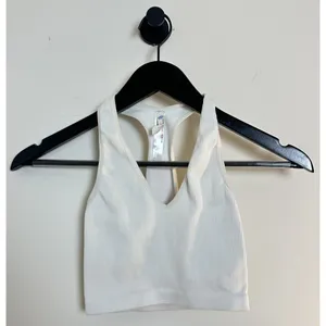 FREE PEOPLE Movement Free Throw Crop Top in White Size X-Small thumbnail 3