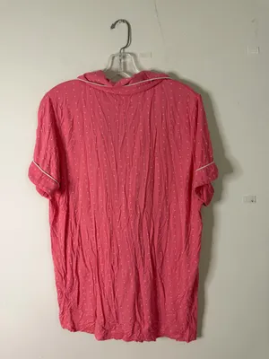 Pink Polka Dot Short Sleeve Button thumbnail 2