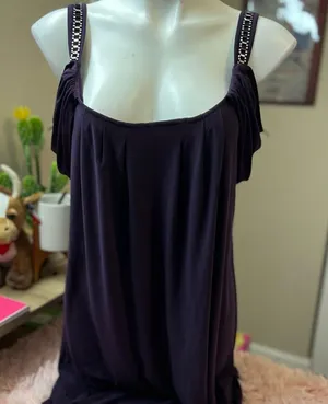 Scarlett night Purple off the shoulders dress size 12 thumbnail 1