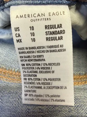 American Eagle Kick Boot Next Level Stretch Jeans Womens 10 Blue Denim thumbnail 9