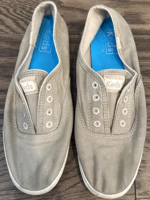 Keds Beige Canvas Slip-Ons thumbnail 2