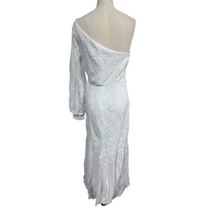 Women's White‎ One Shoulder Lace Sequin Formal Dress Elegant Stunning Bridal 8 thumbnail 10