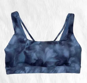 Athleta Blue Printed Sports Bra thumbnail 1