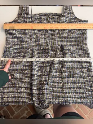 Free People Maxx Mini Shift Tweed Dress Size Large‎ Academia Old Money Preppy thumbnail 7