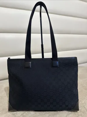 Gucci Black GG Shoulder Tote thumbnail 3