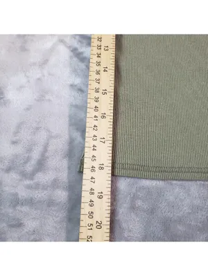 Abercrombie & Fitch Ribbed Knit Henley Tank Top Green Scoop Neck Size S thumbnail 5