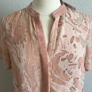 Not so serious silk watercolor dress thumbnail 2