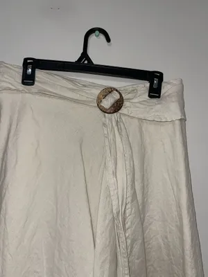 Christopher & Banks Cream Wrap Skirt thumbnail 2