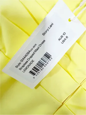 NWT Shona Joy Lani Strapless Draped Maxi Dress Lemonade Size 6 thumbnail 10