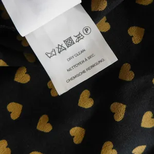 MADEWELL Silk Black Gold Heart Flip Button Back Tiered Top Blouse X-Small thumbnail 14