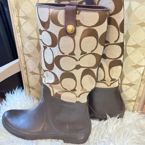 Coach Women's Brown Rain Boots thumbnail 1