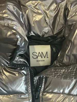 SAM. New York Women’s Freestyle Puffer Jacket Size M Silver Size M thumbnail 3