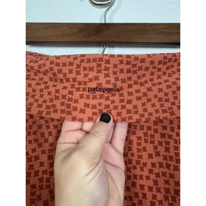 Patagonia Kamala Convertible Skirt Dress Rust Orange‎ Geometric Print Womens S thumbnail 3