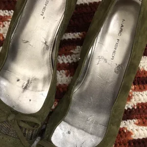 90s Y2K Preppy Whimsygoth Coquette Green Leather Suede Bow Plaid Kitten Heels Pumps Babydoll Patchwork #cottagecore-8.5M thumbnail 8