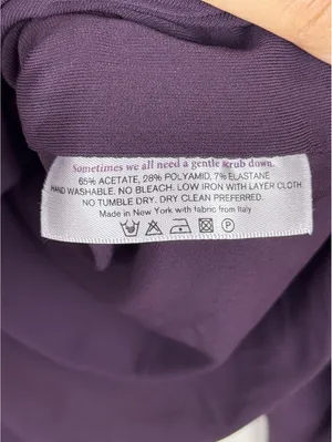 M.M.LaFleur Deneuve Top +2 Aubergine Purple Faux Wrap Italian Crepe Blouse thumbnail 7