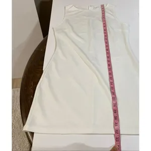 White Sleeveless Mini Dress Size M Clean Girl Minimalist Chic thumbnail 6