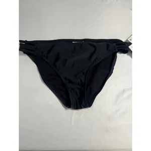 Salt + Cove Womens Black‎ Strappy Side Bikini Bottom Swimsuit XL NEW thumbnail 2