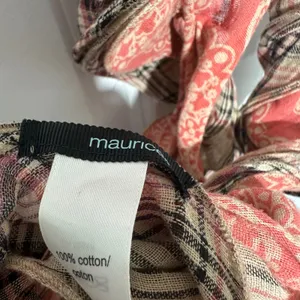 Ruffle Scarf Red Plaid Paisley Boho Grunge Y2K Coquette 2000s Vintage Neck Scarf thumbnail 4