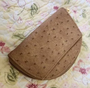 Brown Textured Coin Purse #021 Tan thumbnail 1