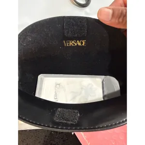 Versace Black‎ Medusa Embossed Sunglasses Case Semi Circle Hook and Loop Closure thumbnail 8