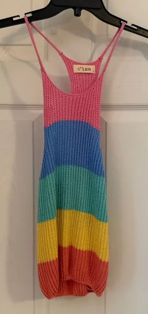 Colorful Striped Knit Dress thumbnail 1