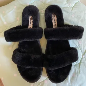 NWT AK ANNE Klein Black Womens Sandals size 11 thumbnail 3