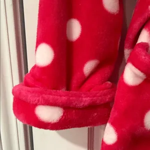 Cynthia Rowley women’s size small 100% Polyester pink polka dot robe Size L thumbnail 5