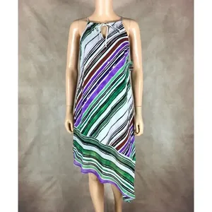 BAR III Multi Color Sleeveless Asymmetrical Midi Dress NWT XS thumbnail 10