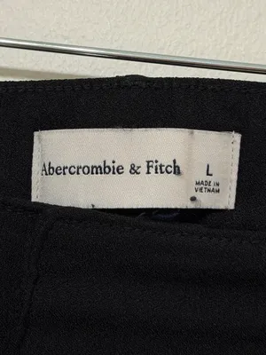 Abercrombie & Fitch Sloane Tailored Wide Leg Pants Size Large black thumbnail 3