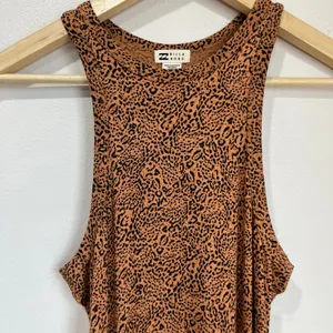 Billabong Tomboy Tank Maxi Dress S Brown Print Surf Boho Beachy Summer‎ Casual thumbnail 4