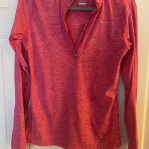 Pink Marled Nike Running Dri-Fit Quarter Zip Activewear Top thumbnail 1