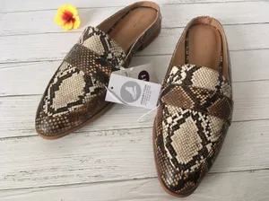 Snake Print Mules, Size 11 Brown thumbnail 4