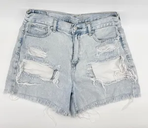 American Eagle Distressed Denim Shorts Light Wash Frayed‎ Cutoff 100% Cotton 4 thumbnail 1
