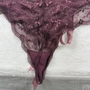 Adore Me Womens Plum Purple‎ Floral Lace Teddy Bodysuit Deep V-Neck Large NWOT thumbnail 3