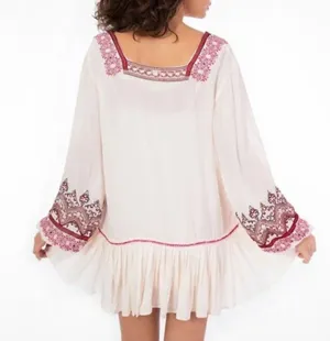 Free People Wild One Embroidered Peasant Dress thumbnail 10