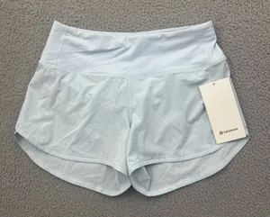 NWT Lululemon Speed Up Shorts High Rise 4" Powder Blue Athletic Women's 6 thumbnail 1