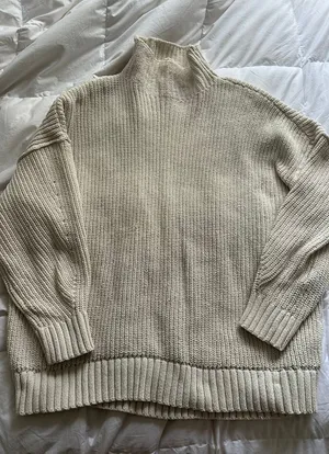 Aerie Turtleneck Sweater Oversized Knit thumbnail 1