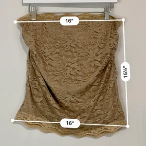 Couture Women’s Strapless Lace Tube Top Tan Size Large NWOT thumbnail 7