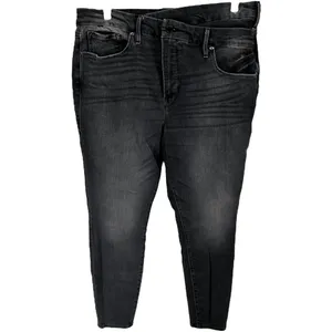 Good American Good Waist Skinny Jeans Crossover Pocket Denim Stretch Black 14/32 thumbnail 2