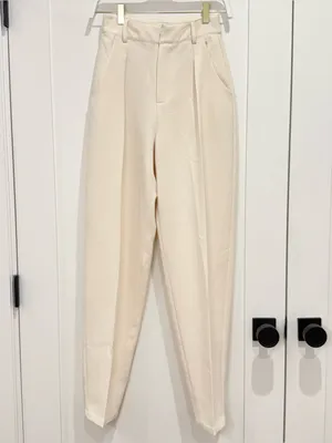 Dissh Jackson Tapered Trouser Pants 2 Cream Minimal Clean Girl Scandi Work Chic thumbnail 7