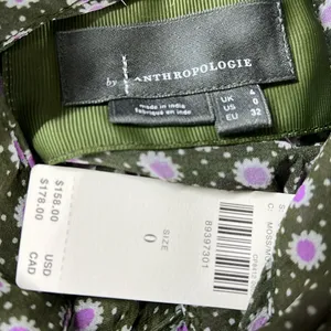 Anthropologie Puff Sleeve Twee‎ Mesh Midi Floral Feminine Dress Cottagecore Boho thumbnail 7