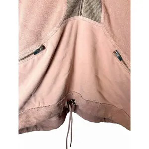 Free People FP Movement Apex Pullover Blush Pink Quarter Zip Oversized Sweater L thumbnail 4