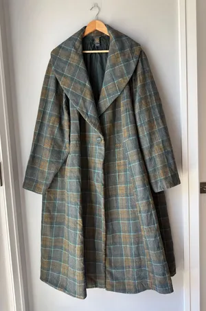 Outlander Mackenzie Tartan Plaid Wool-Blend Fit & Flare Coat thumbnail 1