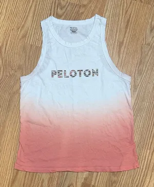 Peloton Gradient Tank in White and Pink thumbnail 1