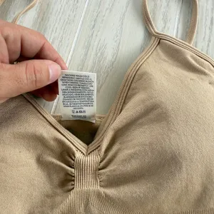 No Boundaries Women’s XL 16/18 Seamless V-Neck Bodysuit - Tan thumbnail 4